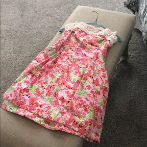 Lilly Pulitzer strapless dress size 0